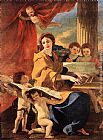 Cecilia Paintings - St Cecilia by Nicolas Poussin